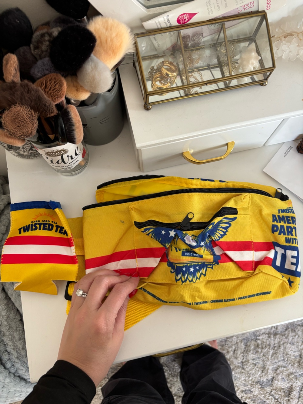 Twisted Yellow Eagle Crossbody Bag
